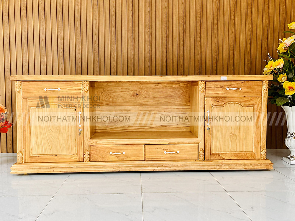 Kệ tivi gõ đỏ hiện đại cao cấp - KTV933