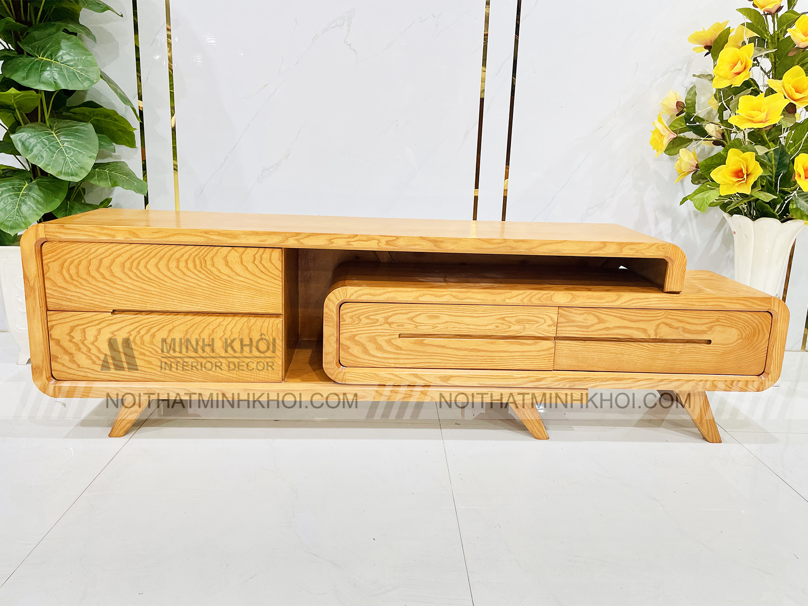 Kệ tivi gỗ sồi