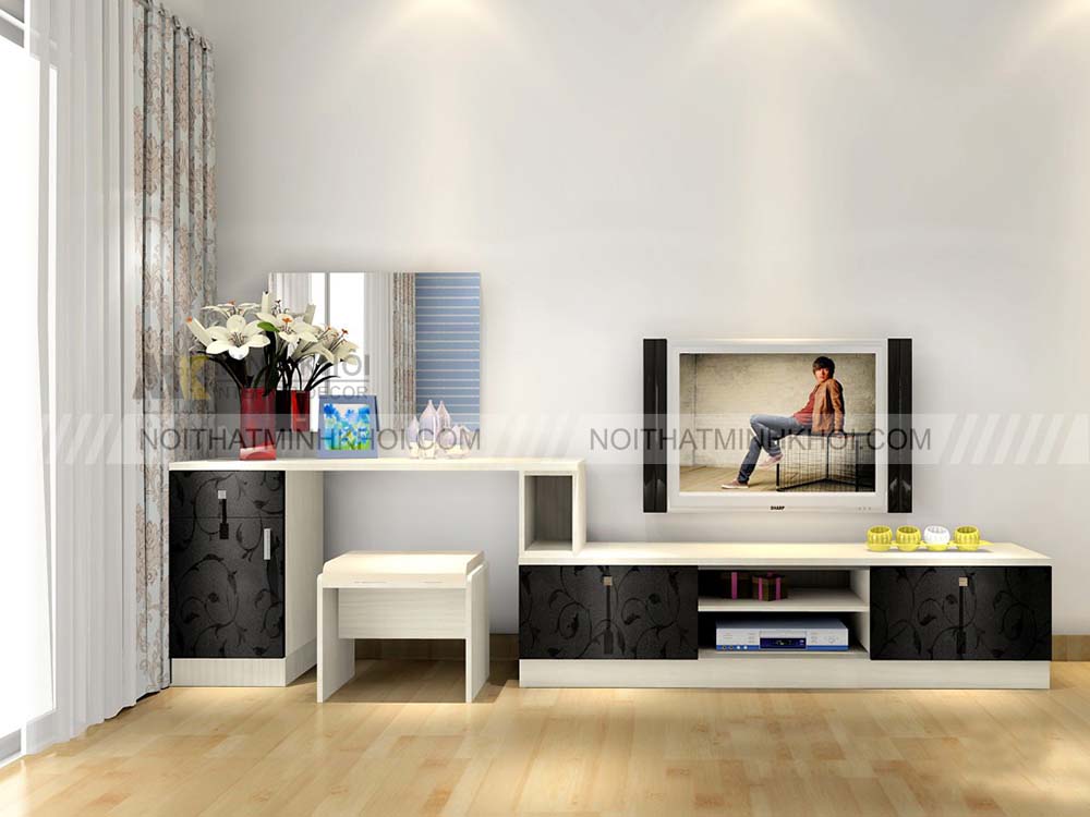 TOP 10+ Mẫu Kệ Tivi Kết Hợp Bàn Trang Điểm Đẹp Thông Minh