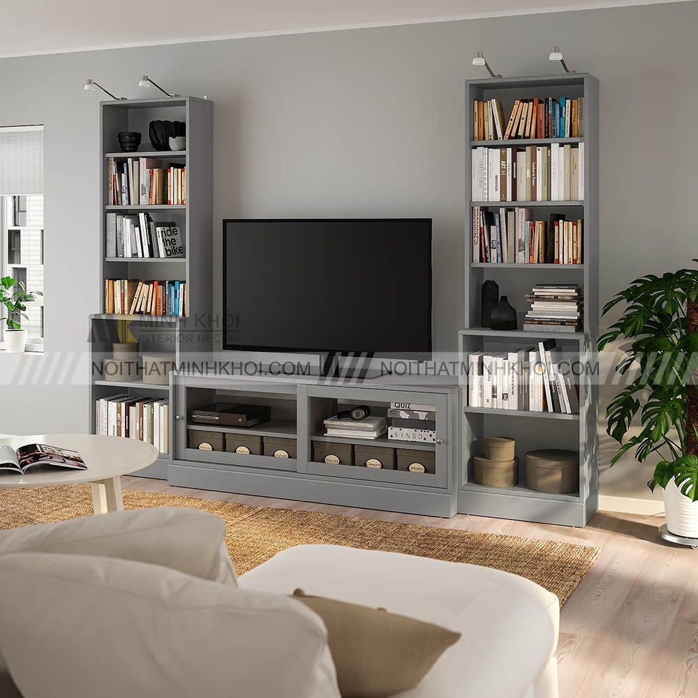 Kệ tivi kết hợp tủ trang trí thiết kế hiện đại