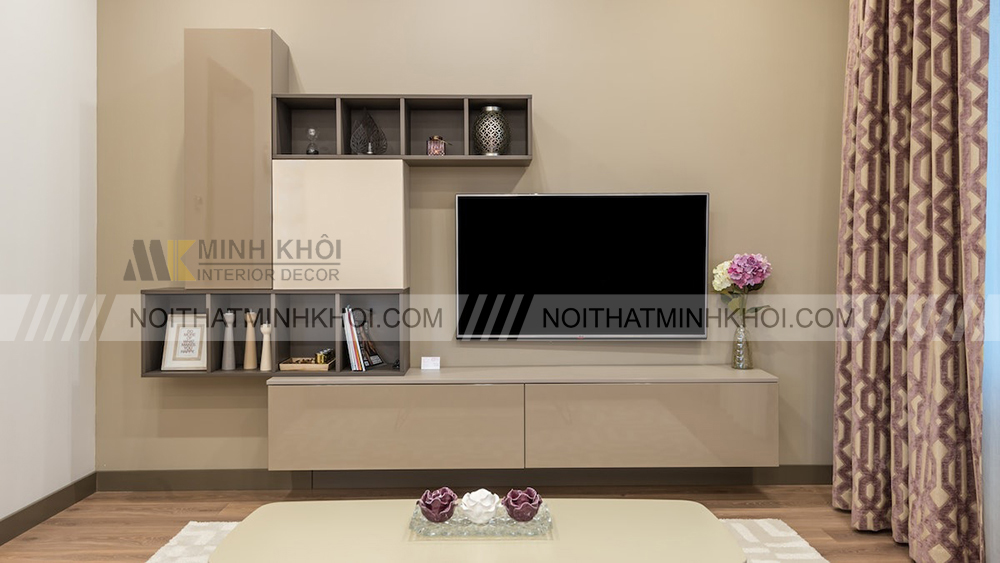 Kệ tivi thông minh kết hợp tủ trang trí