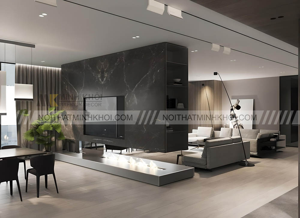 Kệ tivi phòng khách và bếp phong cách châu Âu