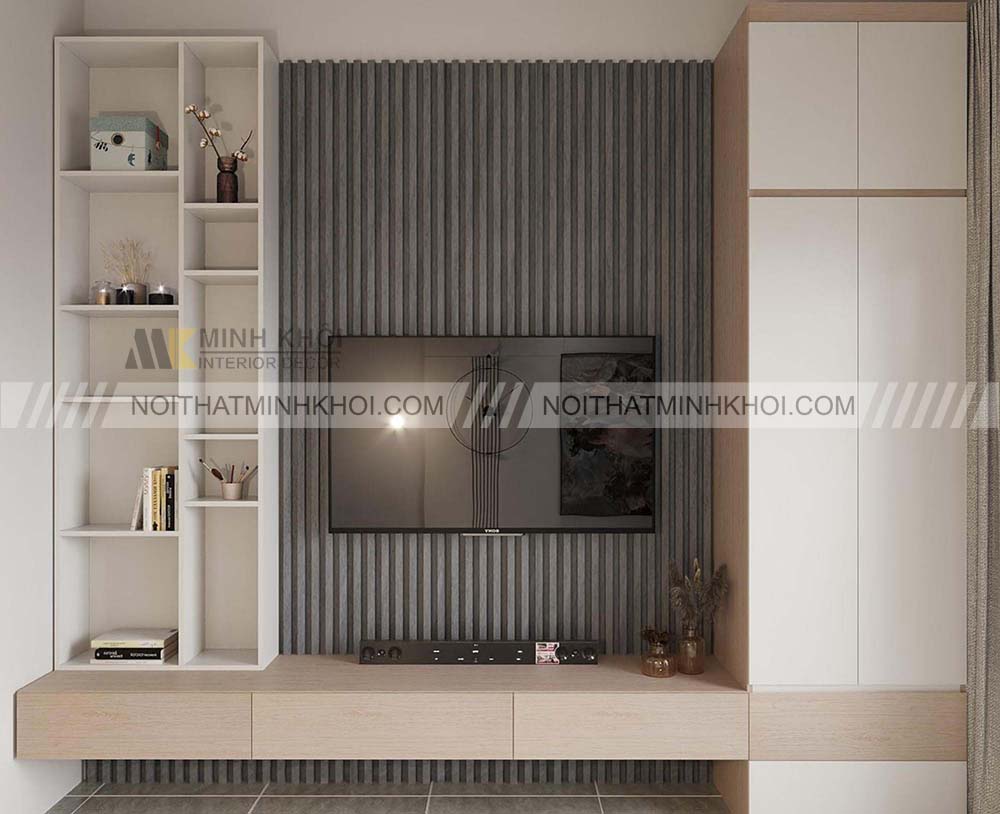 Kệ tivi nhựa lớn với nhiều ngăn