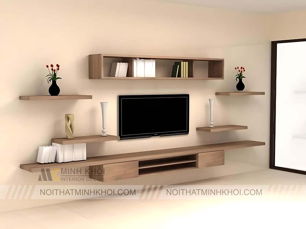 Kệ tivi phòng khách nhà ống đơn giản