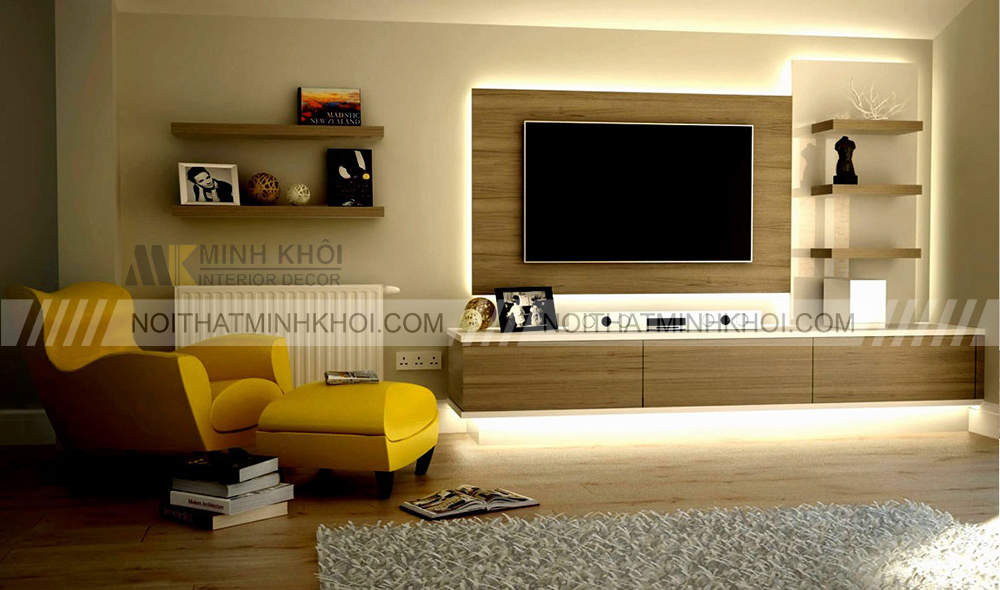 Kệ tivi thông minh có đèn led