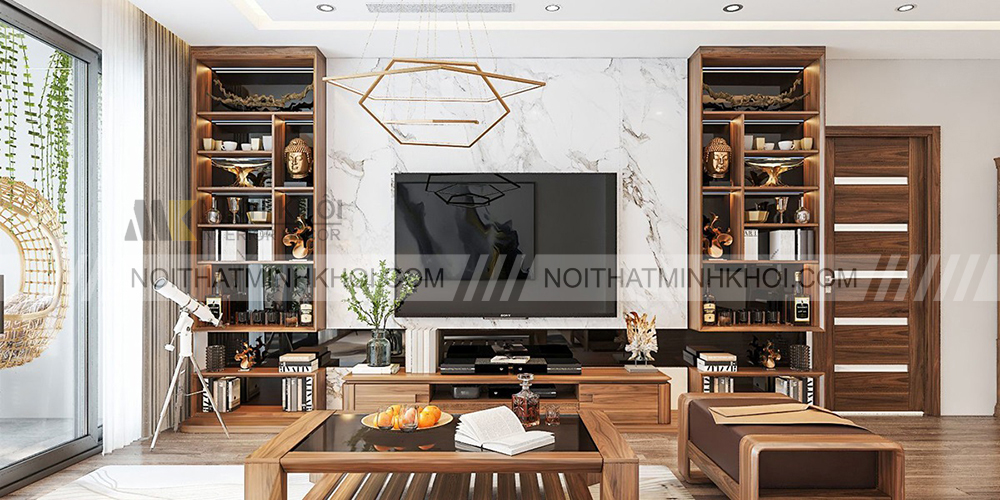 Kệ tivi thông minh kết hợp tủ rượu