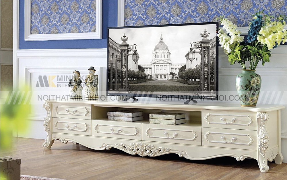 Kệ tivi thông minh phong cách tân cổ điển