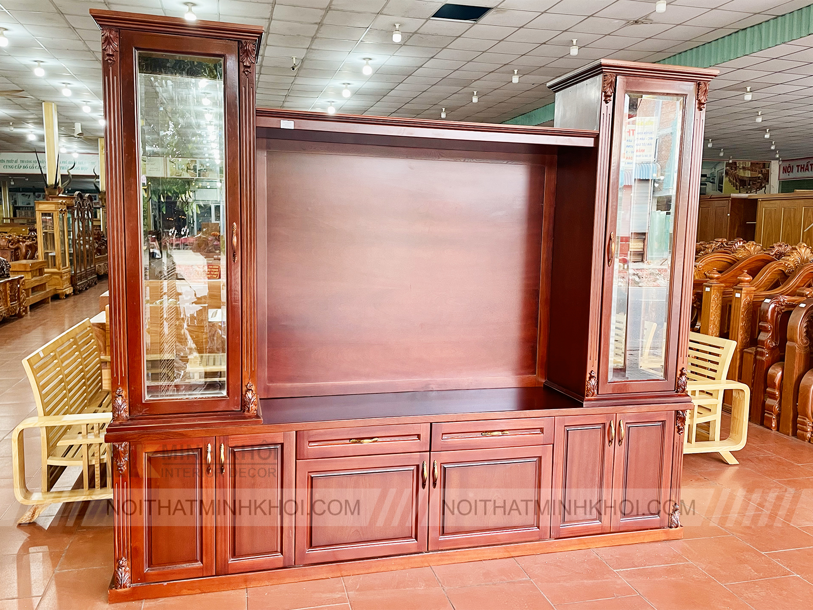 Kệ Tủ Tivi Gỗ Xoan Đào Sang Trọng - KTV938