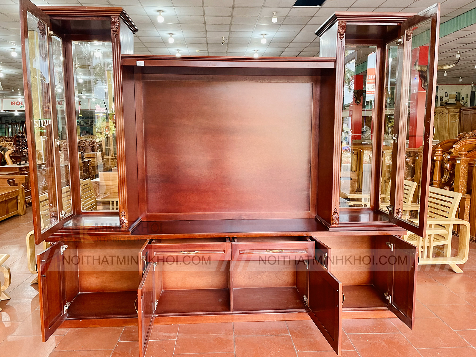 Kệ Tủ Tivi Gỗ Xoan Đào Sang Trọng - KTV938