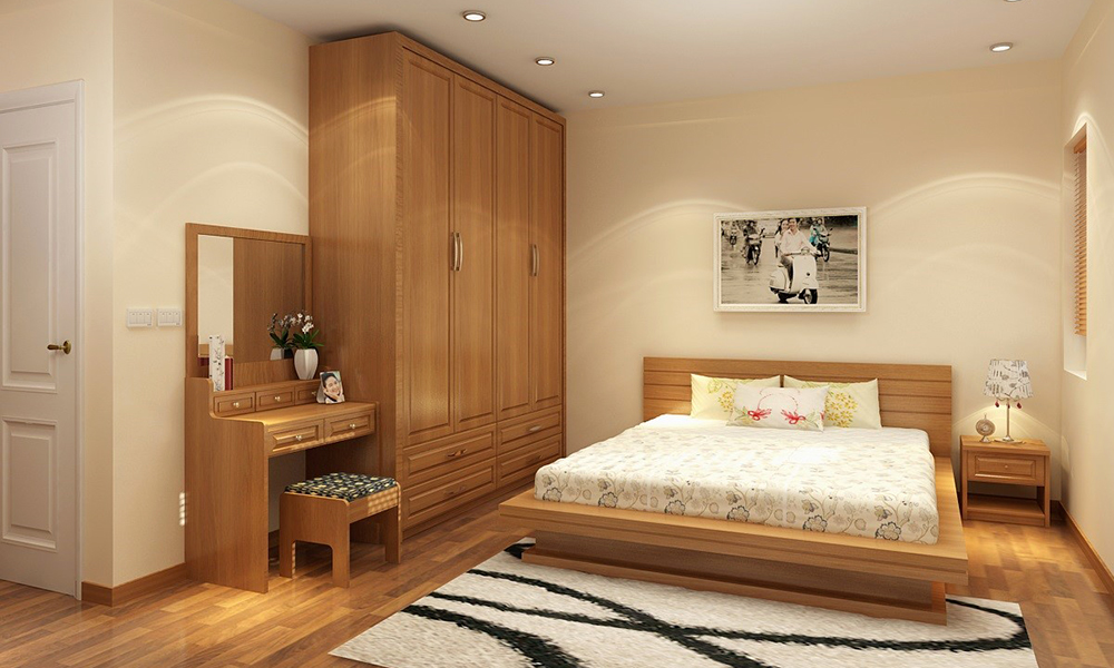 Không đặt hướng giường ngủ dưới gầm cầu thang