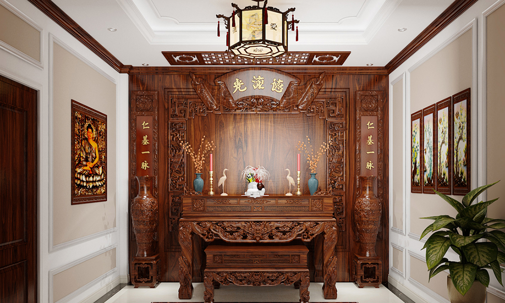 Không gian thờ cúng thiên liêng