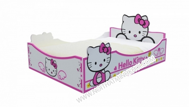 giường bé gái mèo kitty