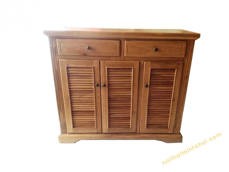 tủ giày gỗ sồi