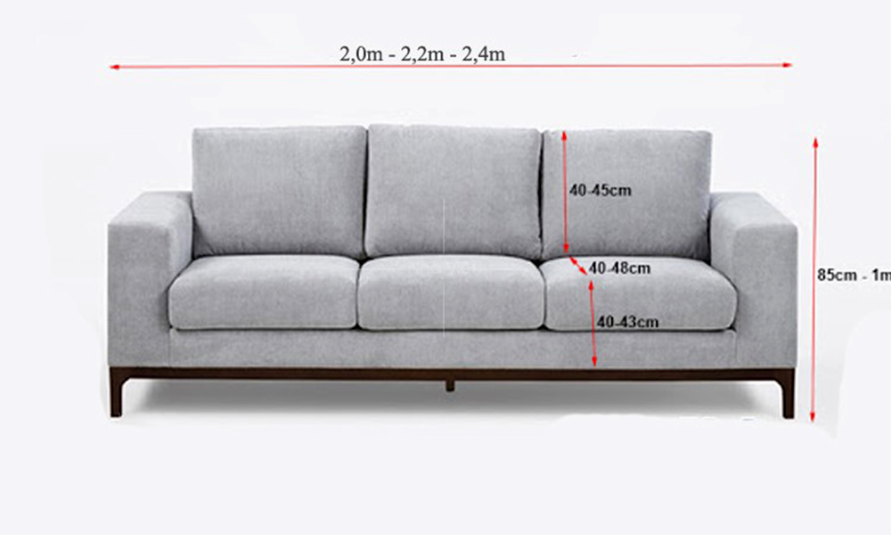 Kích thước ghế sofa 3 chỗ
