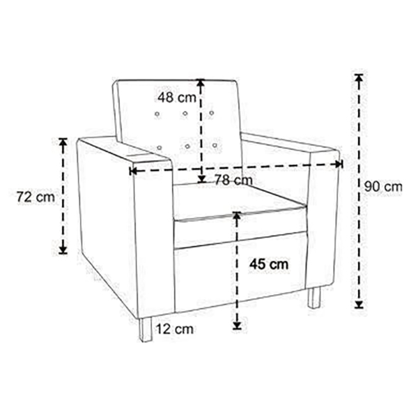 Kích thước ghế sofa đơn