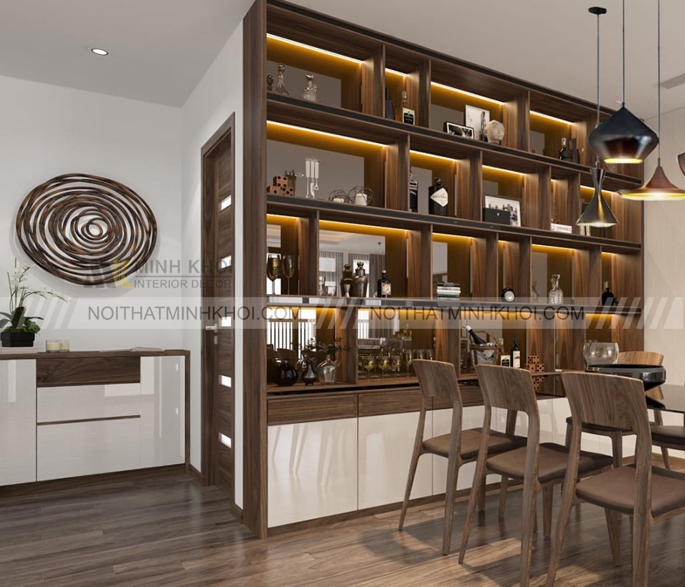 lưu ý khi chọn mua tủ rượu âm tường phòng khách