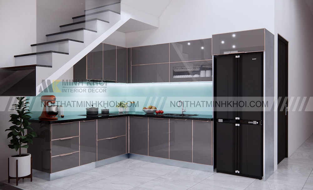 Lưu ý khi chọn tủ bếp inox cánh kính cho phù hợp