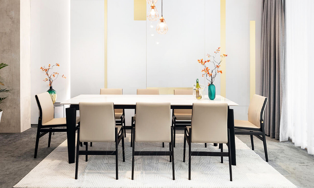 Mẫu bàn ăn đẹp 10 ghế Alma