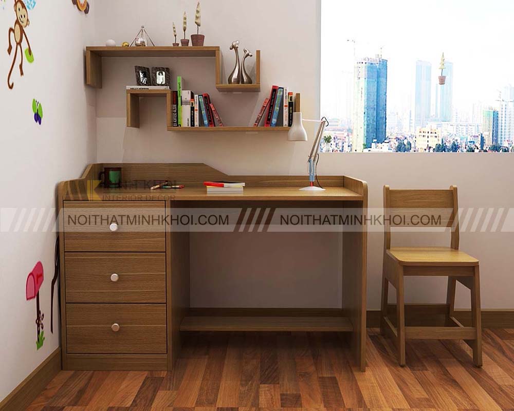 Mẫu bàn học gỗ tự nhiên
