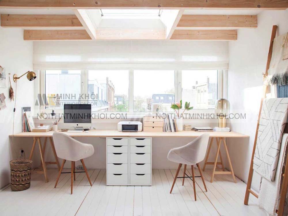 Mẫu bàn học đôi