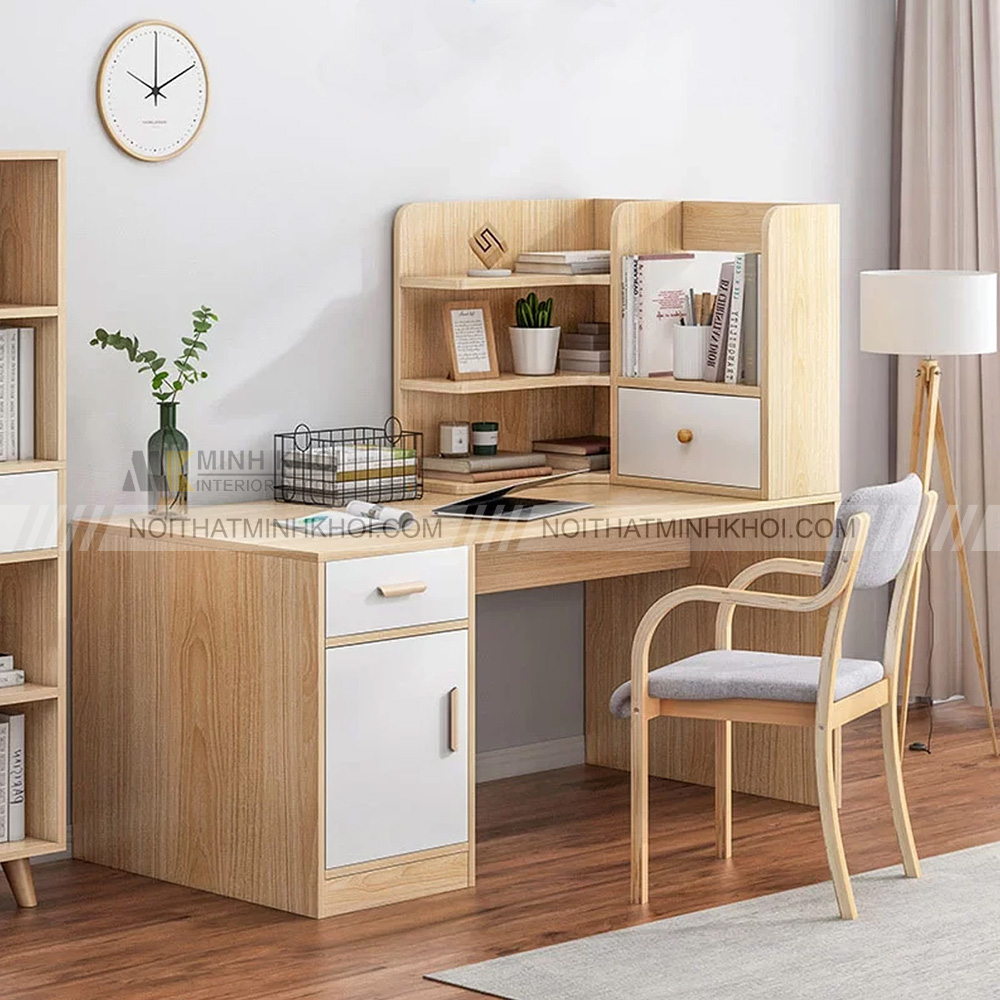 Mẫu bàn học gỗ công nghiệp hiện đại