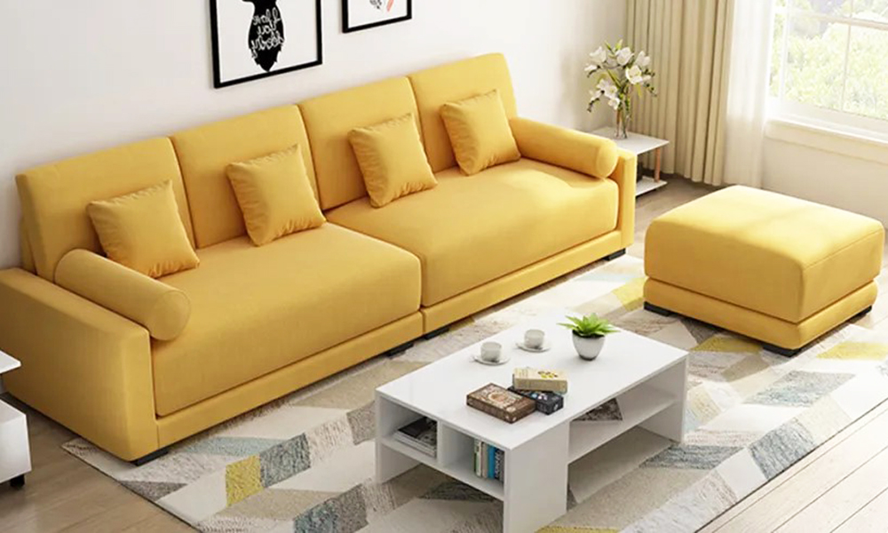Mẫu ghế sofa màu vàng đẹp