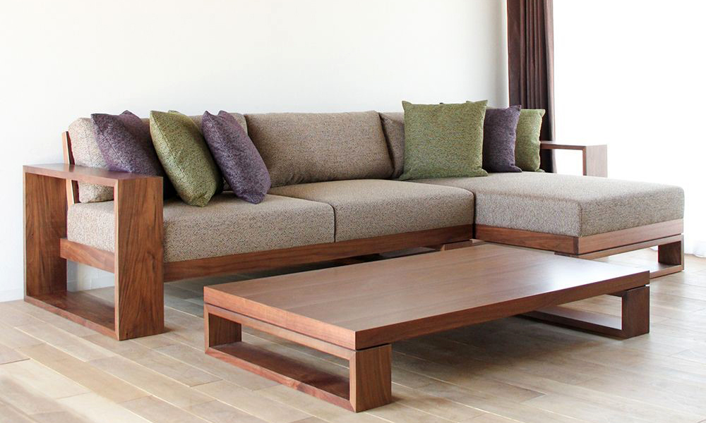 Mẫu sofa kiểu Nhật vuông vắn hiện đại