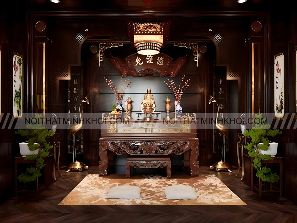 Mẫu thiết kế nội thất phòng thờ đẹp, đang là xu hướng hiện nay