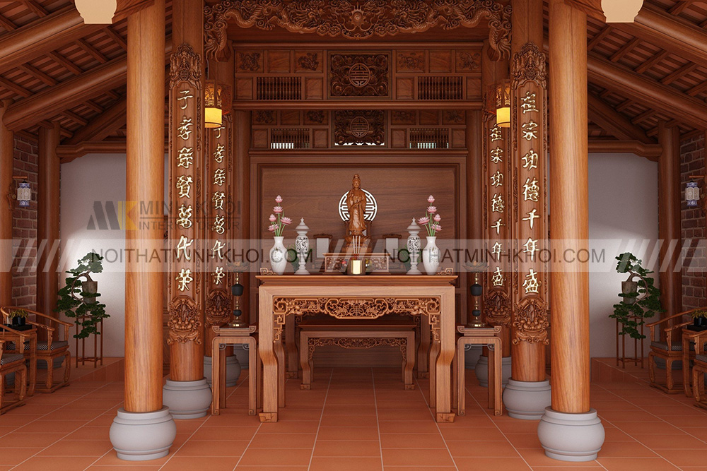 Mẫu thiết kế nội thất phòng thờ đẹp, đang là xu hướng hiện nay