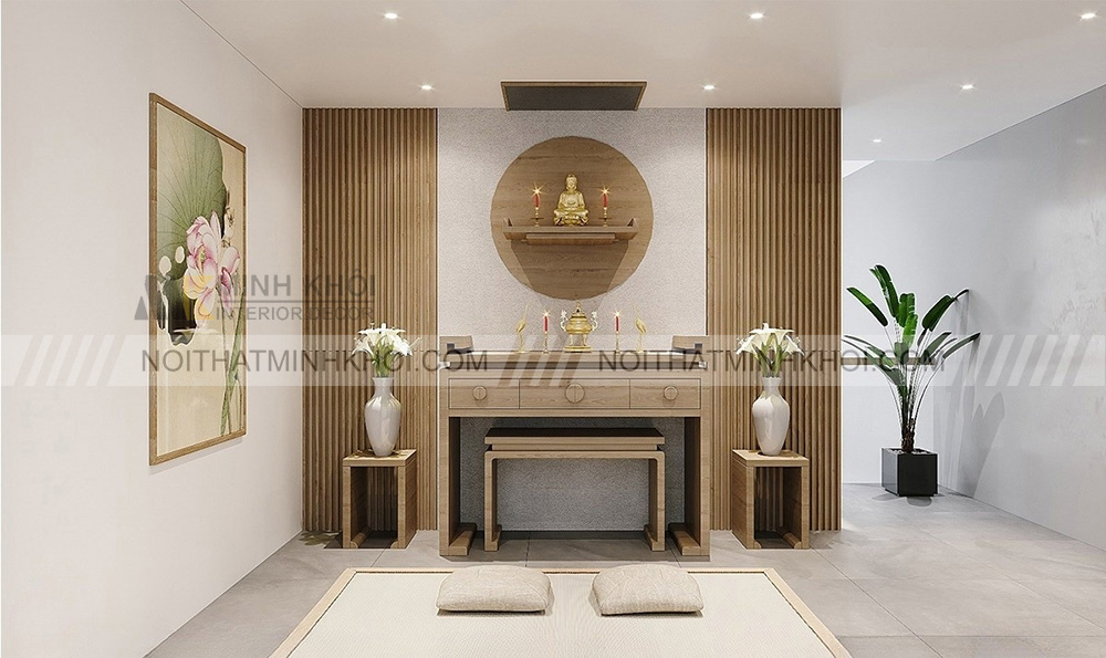 Mẫu thiết kế nội thất phòng thờ đẹp, đang là xu hướng hiện nay