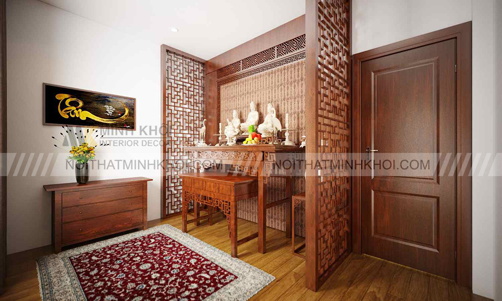 Mẫu thiết kế nội thất phòng thờ đẹp, đang là xu hướng hiện nay