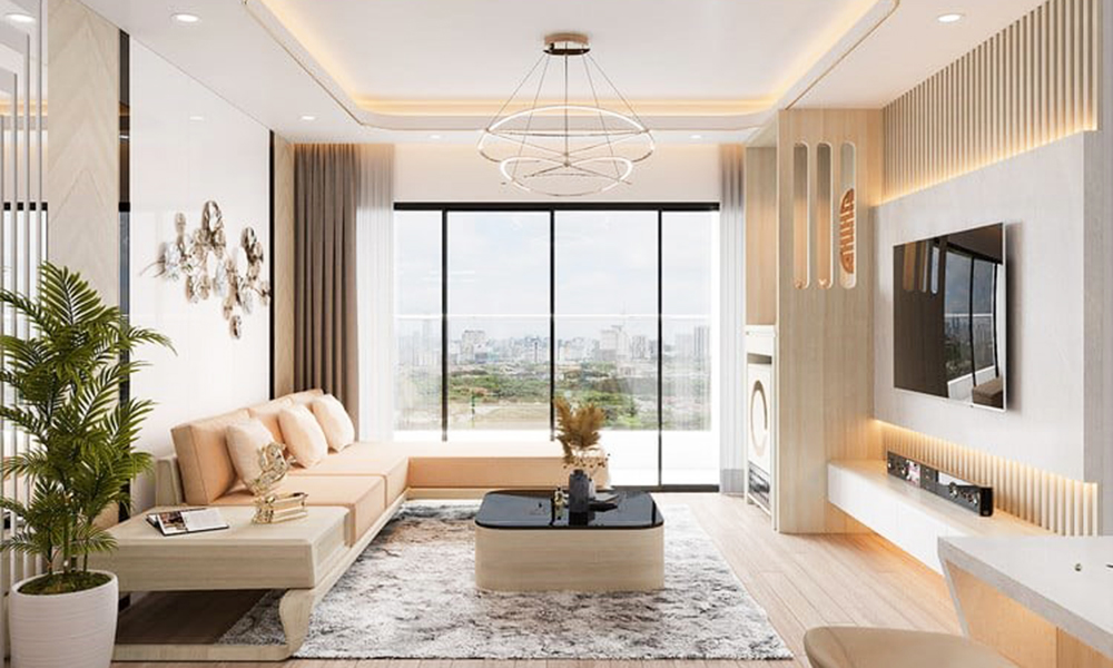 Mẫu thiết kế phòng khách đẹp cho chung cư