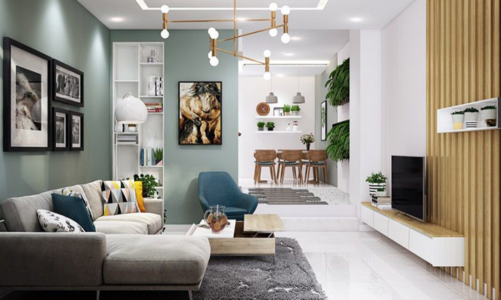 Mẫu thiết kế phòng khách đẹp cho nhà cấp 4