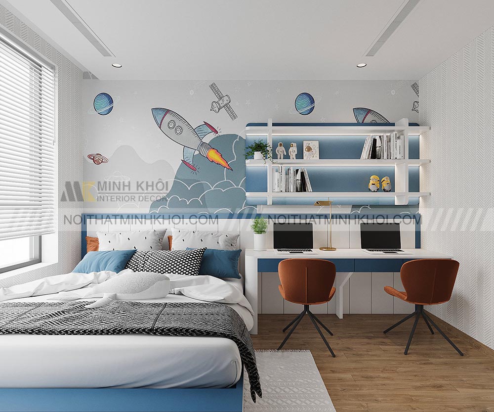 Mẫu thiết kế phòng ngủ trẻ em thông minh
