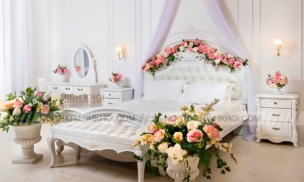 Mẫu trang trí phòng cưới đẹp phong cách Châu Âu