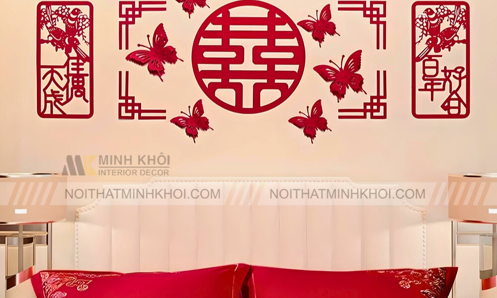 Mẫu trang trí phòng cưới đẹp phong cách Châu Á