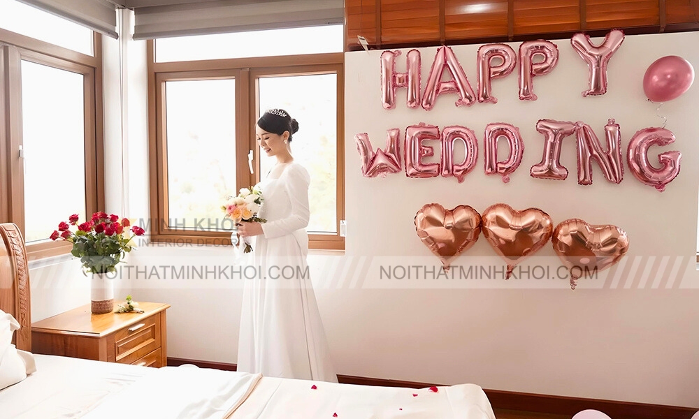 Mẫu trang trí phòng cưới đẹp phong cách Châu Á