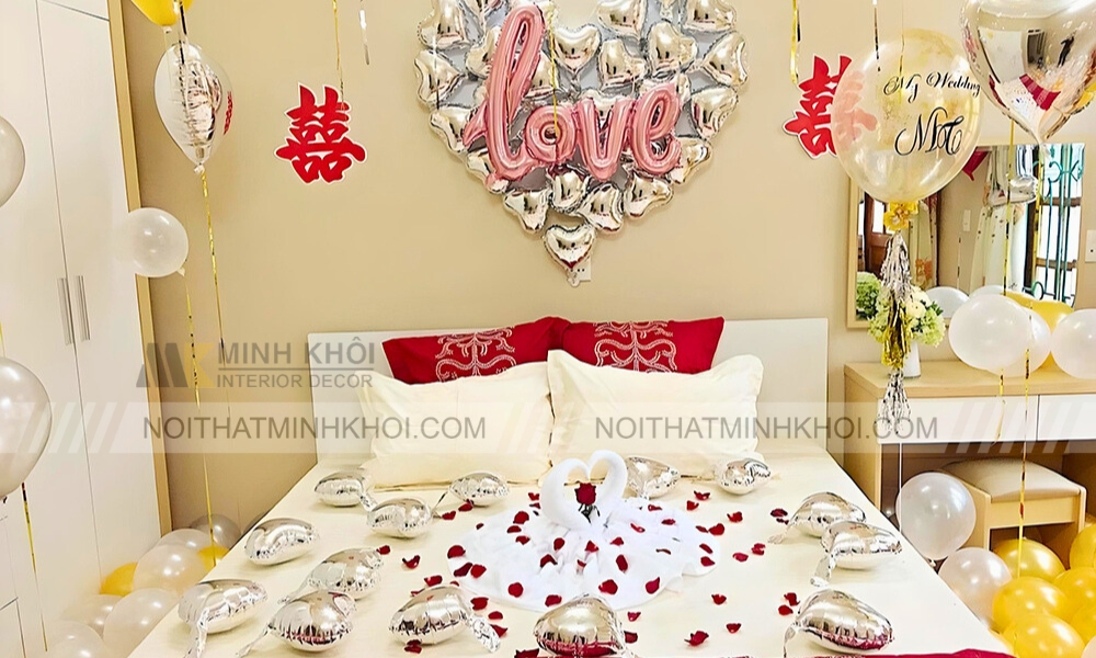 Mẫu trang trí phòng cưới đẹp phong cách Châu Á