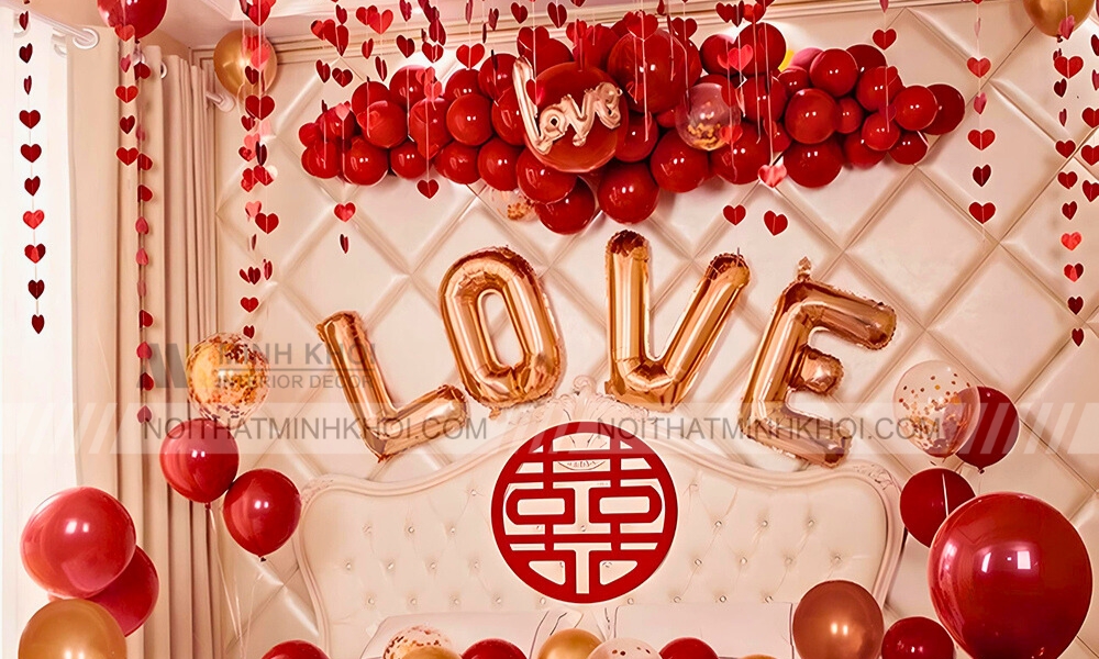 Mẫu trang trí phòng cưới đẹp phong cách Châu Á