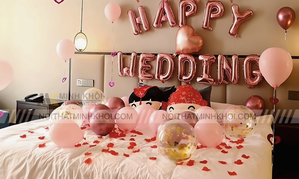 Mẫu trang trí phòng cưới đẹp phong cách Châu Á
