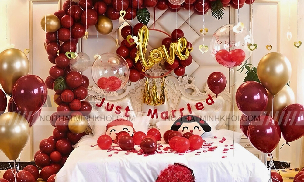 Mẫu trang trí phòng cưới đẹp phong cách Châu Á