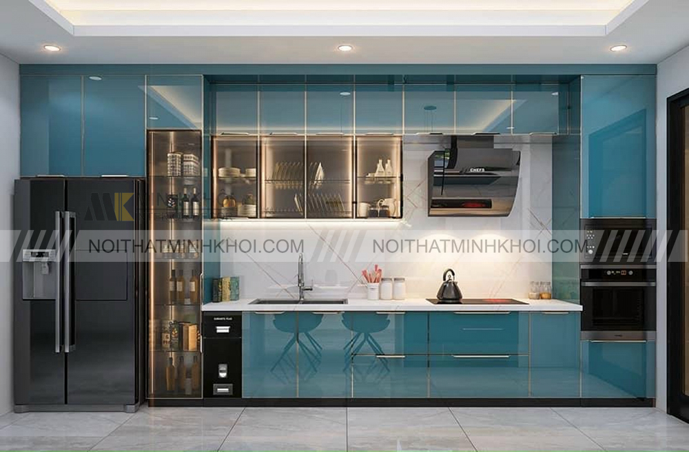Mẫu tủ bếp chữ I nhỏ gọn