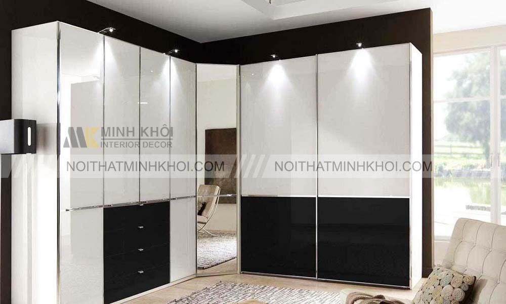 mẫu tủ quần áo chữ L