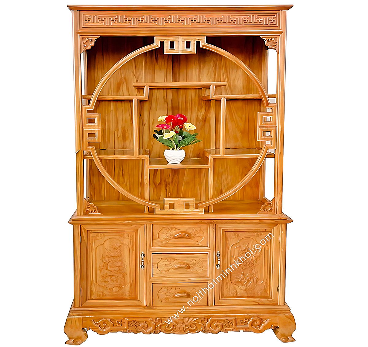 Mẫu Tủ Rượu Đẹp Gỗ Gõ Cao Cấp - TR904