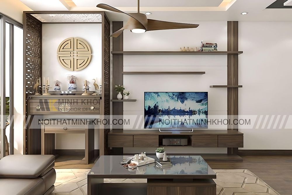 Mẫu vách ngăn bàn thờ cổ điển