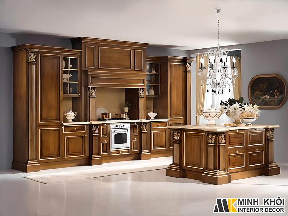 Một số lưu ý khi chọn mua tủ bếp tân cổ điển