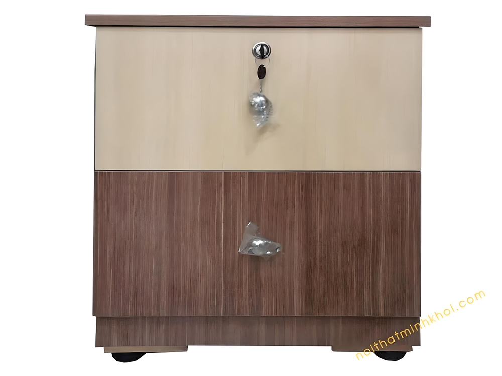 Tab đầu giường màu trắng nâu MDF TDG003