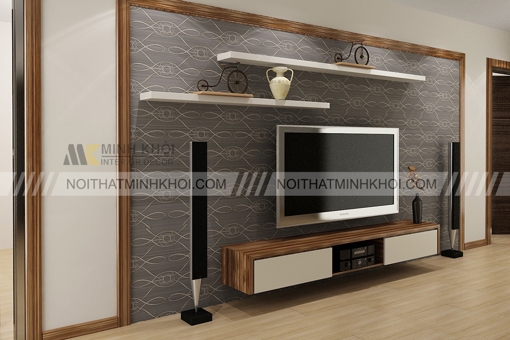 Những lưu ý khi thiết kế kệ tivi âm tường