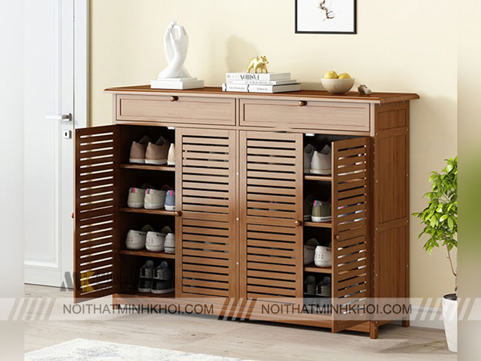 Những mẫu Tủ Giày Dép Gỗ Tự Nhiên