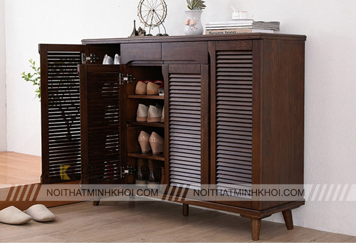 Những mẫu Tủ Giày Dép Gỗ Tự Nhiên